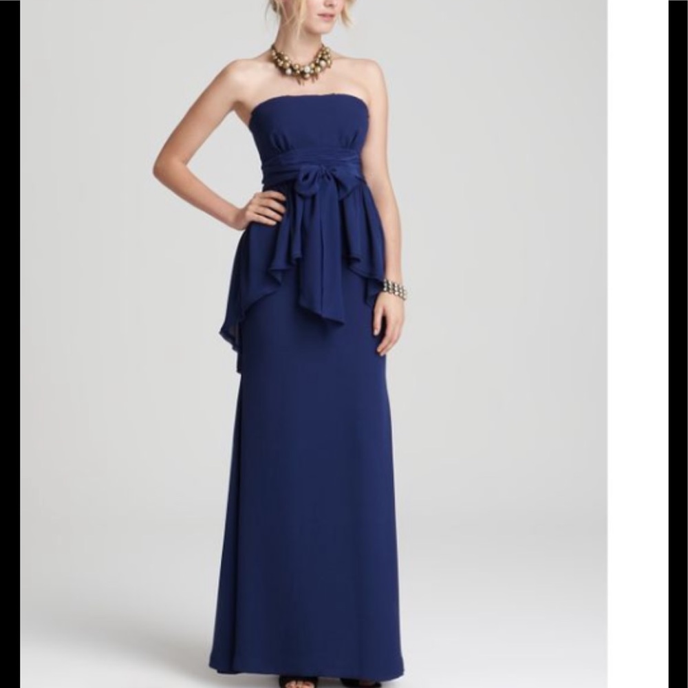BCBGMAXAZRIA | ‘Ruella’ Silk Gown Strapless Formal Dress